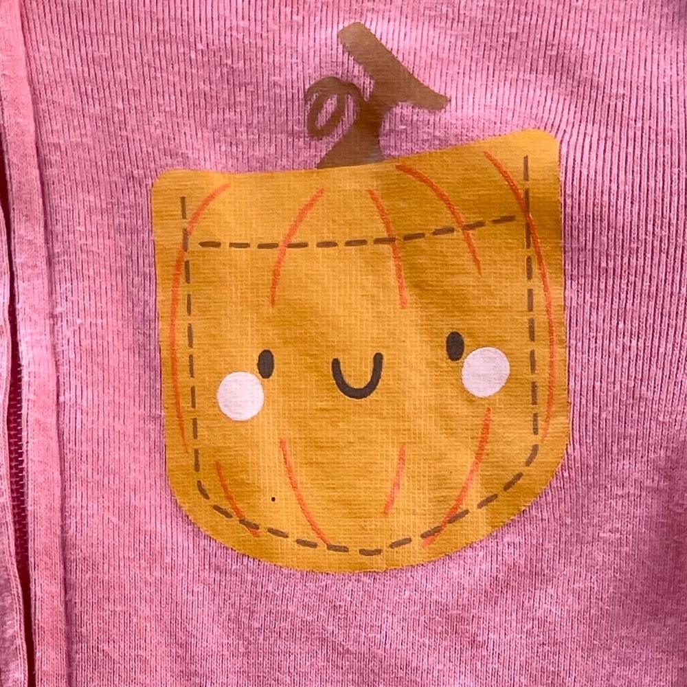 5/$30💥NEW Pumpkin One-Piece Sleeper Onesie Footie Pajamas, Anti-Slip, Deep Pink